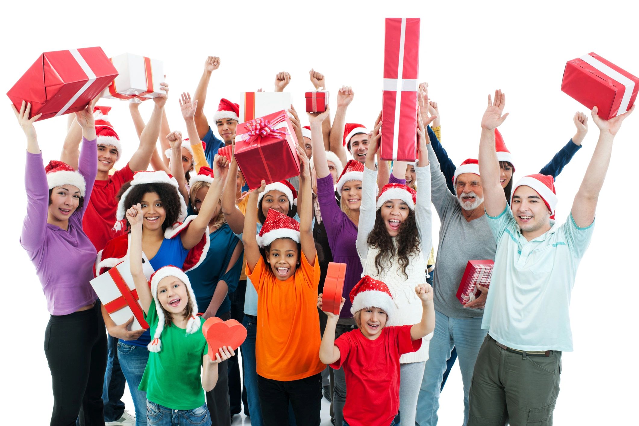 Christmas celebration winners festive group